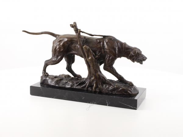 Bronze Skulptur Jagdhund