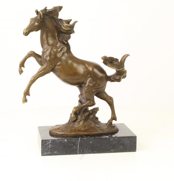 Bronze Skulptur bäumendes Pferd