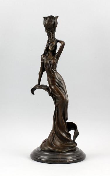 Milo Bronze Kerzenhalter Jugendstil