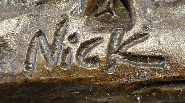 Bronze Hasen im Zweikampf