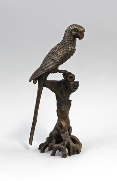 kleine Bronze Papagei