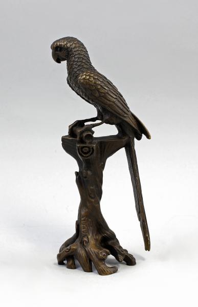 kleine Bronze Papagei