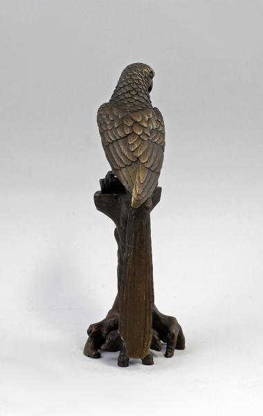 kleine Bronze Papagei