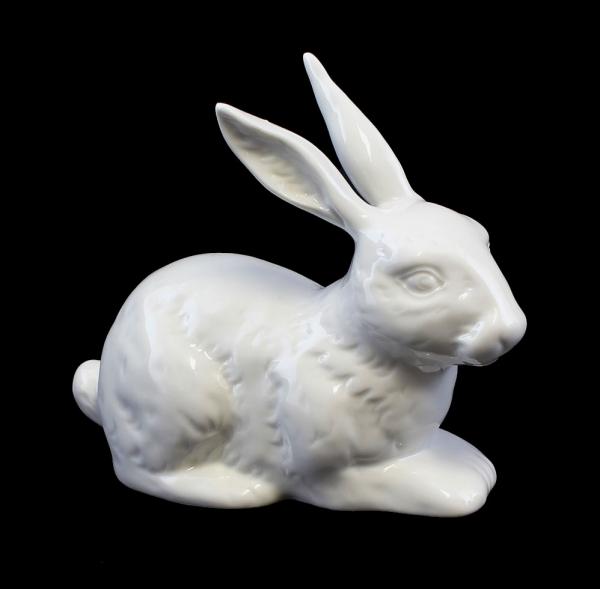 Hase nach Dürer weiss glasiert