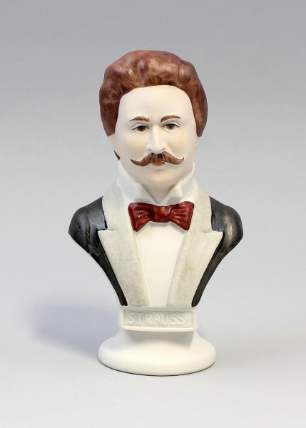 Büste Strauss Bisquitporzellan bemalt