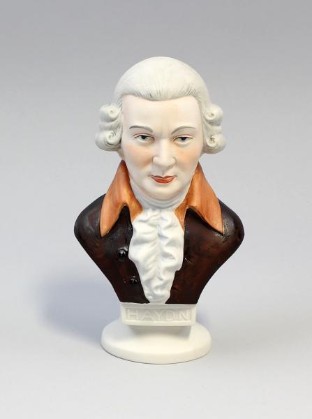 Büste Haydn Bisquitporzellan bemalt