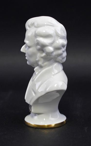 Büste Chopin weiss glasiert Goldschrift
