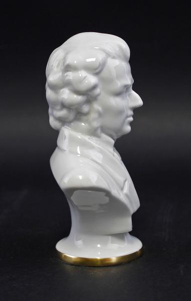 Büste Chopin weiss glasiert Goldschrift