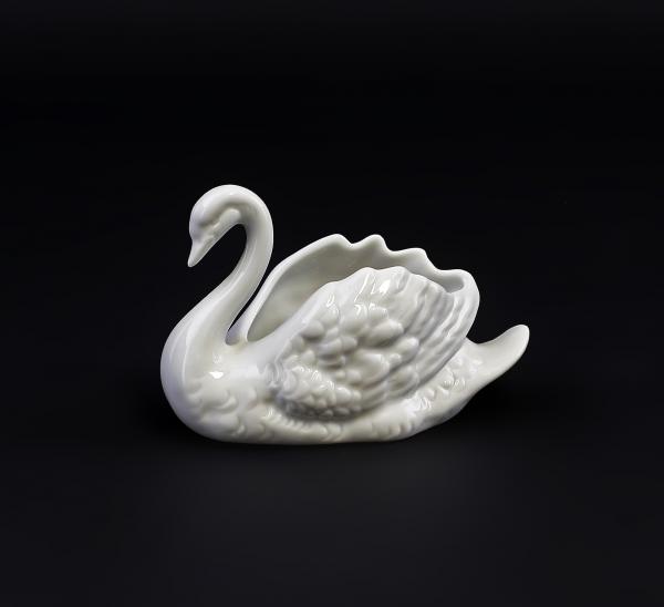 kleine Schale Schwan glasiert