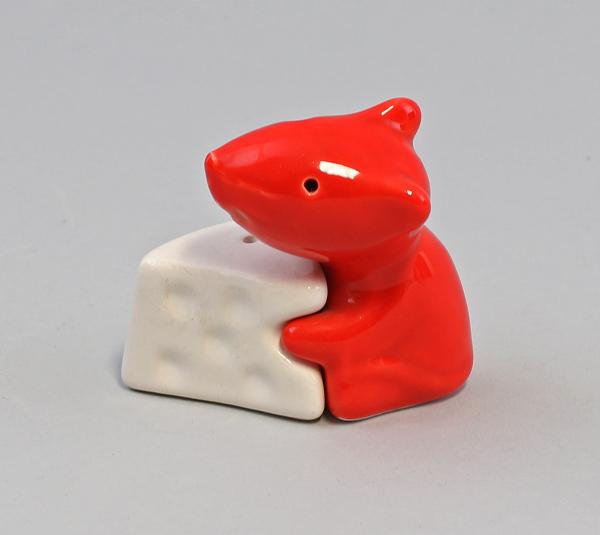 Streuer Paar Maus mit Käse weiß / rot