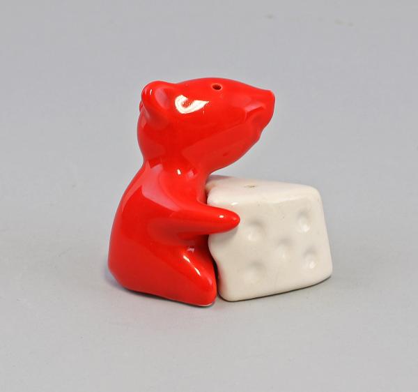 Streuer Paar Maus mit Käse weiß / rot