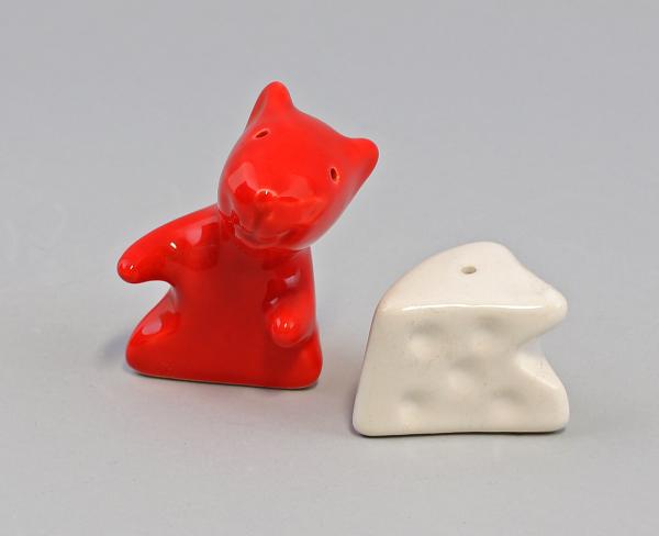 Streuer Paar Maus mit Käse weiß / rot