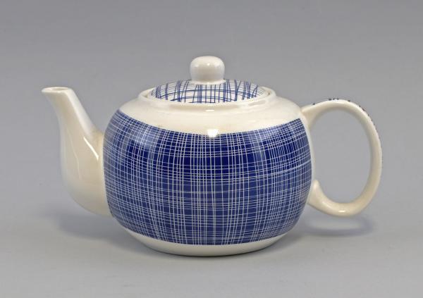 Kanne "Nippon" blau / weiße Linien / Linien