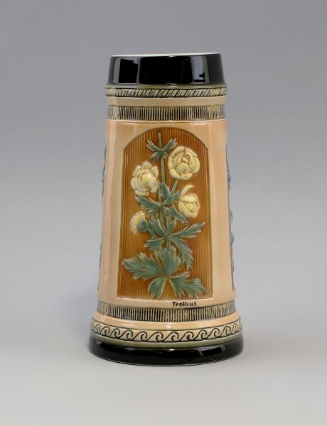 Bierkrug Blumen 1 Liter