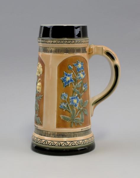 Bierkrug Blumen 1 Liter
