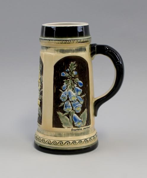 Bierkrug Blumen 1L/N/Krone
