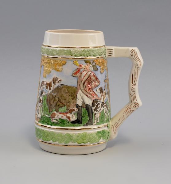 Handbemalter Bierkrug Jagd 1 Liter