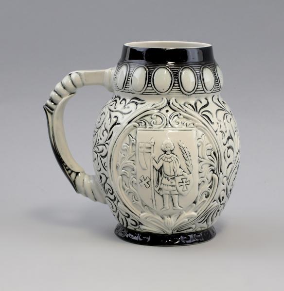 Bierkrug Wartburg schwarz / weiß 1,5 Liter