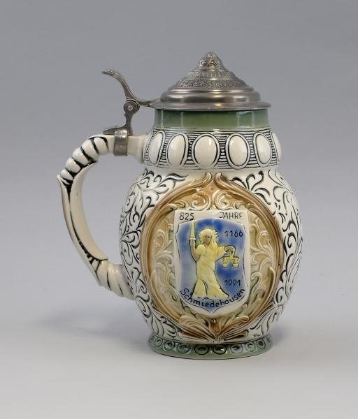 Bierkrug Zinndeckel Schmiedehausen 1,5 Liter
