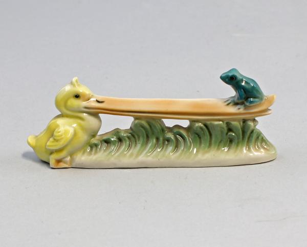 Messerbänkchen Ente und Frosch bunt