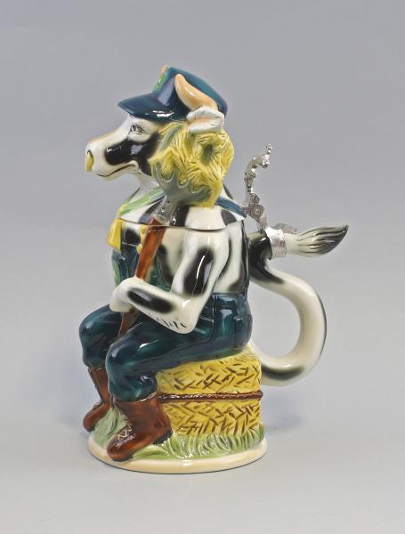 Figuren-Bierkrug Milchkuh (John Deere)