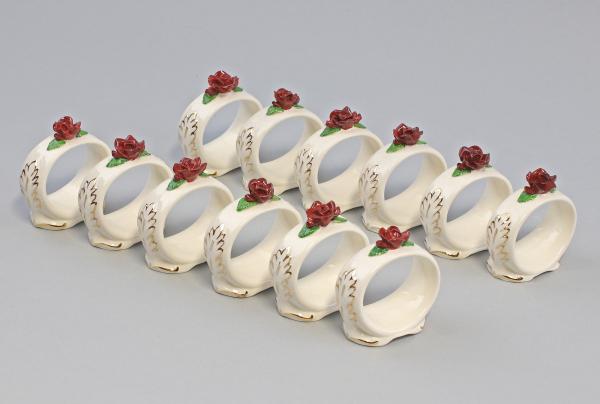 Serviettenring Rose dunkelrot