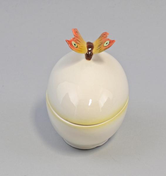 Eidose groß mit Schmetterling gelb