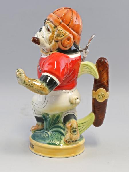 Figuren-Bierkrug Baseball-Bulldogge