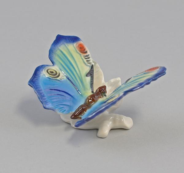 Schmetterling Sockel blau