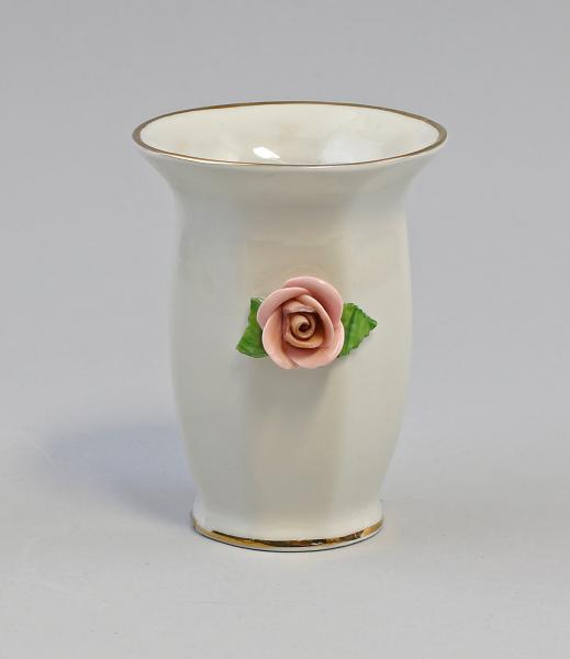 Vase mit Belag und Goldrand, beschädigt