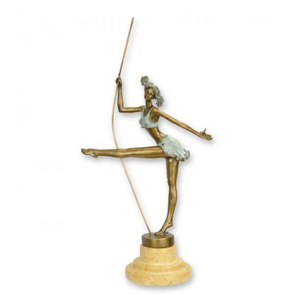 Bronze Skulptur Ballerina farbig