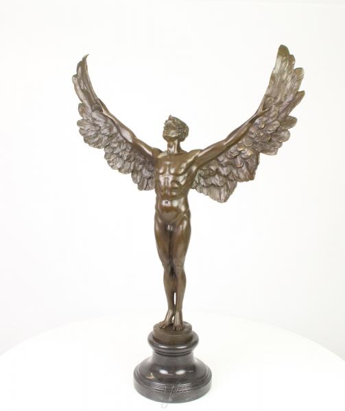 Bronze Skulptur Geflügelter Mann