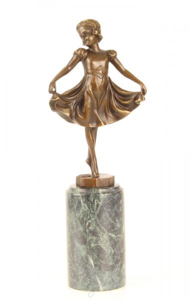 Bronze Skulptur Mädchen Lieselotte