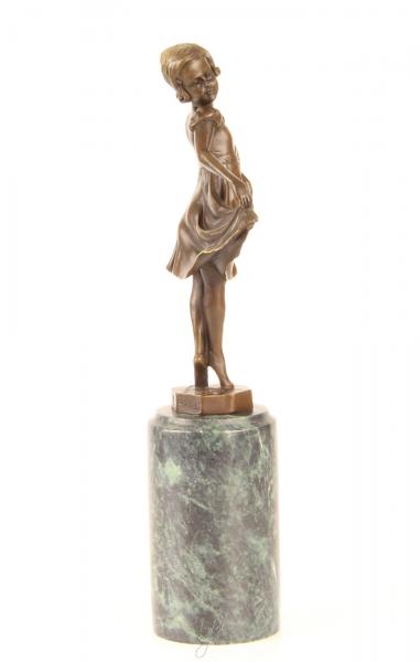 Bronze Skulptur Mädchen Lieselotte