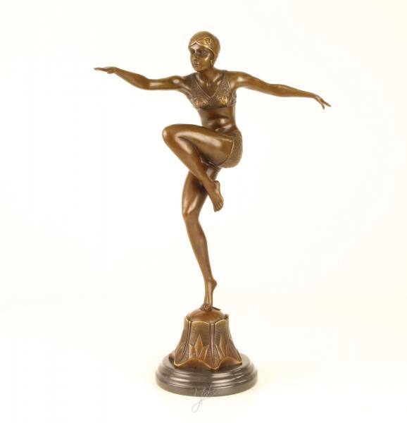 Bronze Skulptur Art déco Tänzerin