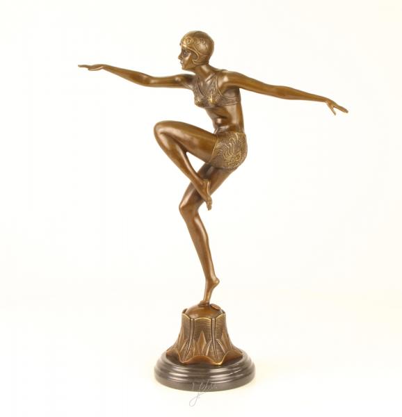 Bronze Skulptur Art déco Tänzerin