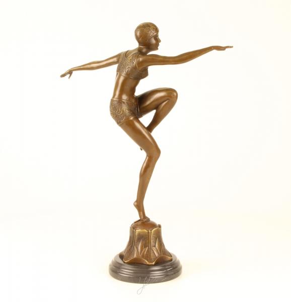 Bronze Skulptur Art déco Tänzerin