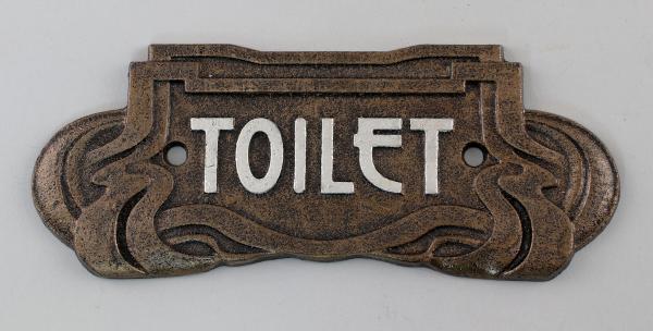 Toilettenschild Jugendstil Toilet