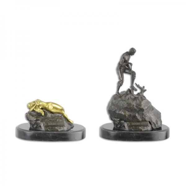 Bronze Skulptur weiblicher Akt "Schatzsucher"