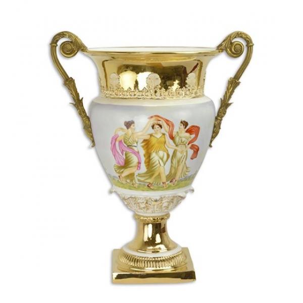 Bronze Porzellan Amphorenvase