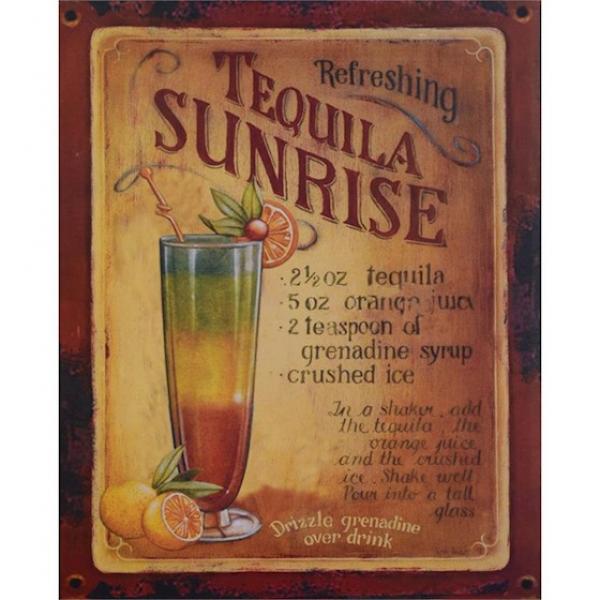 Wandschild Cocktail Tequila Sunrise