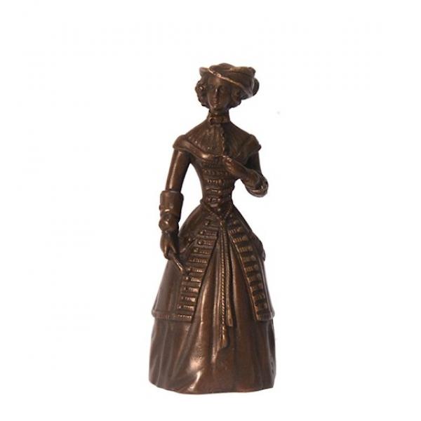 Bronze Tischglocke Dame