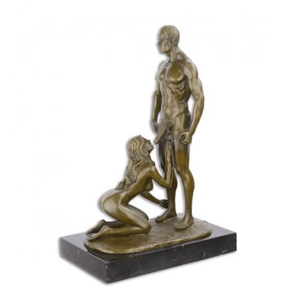 Erotik Bronze Skulptur liebendes Paar