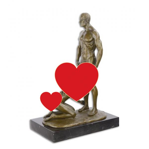 Erotik Bronze Skulptur liebendes Paar