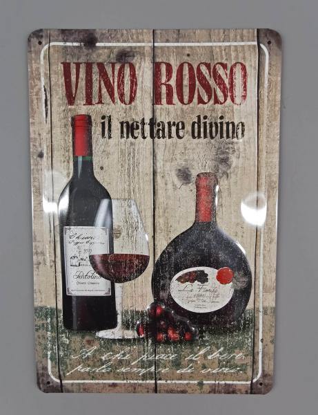 Blechschild Vino Rosso