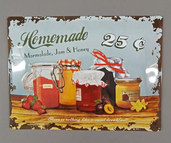 Blechschild Homemade Marmelade