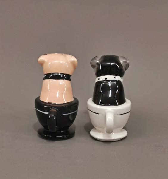 Salz und Pfeffer Streuer Paar Tea cup pugs