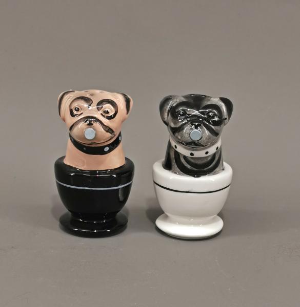 Salz und Pfeffer Streuer Paar Tea cup pugs