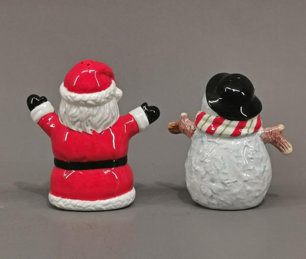 Salz und Pfeffer Streuer Paar Santa and Snowman