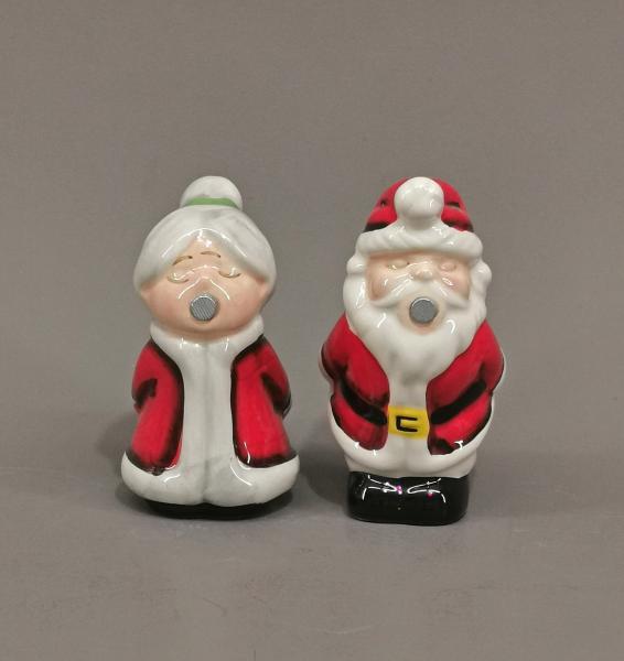 Salz und Pfeffer Streuer Paar Santa and Mrs. Claus